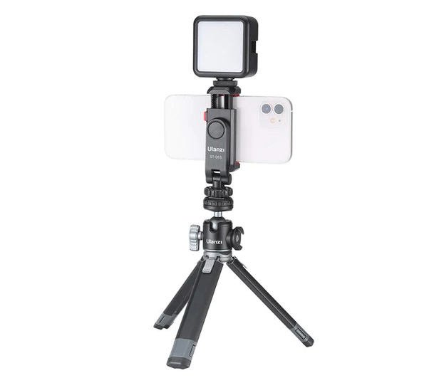 Держатель для смартфона, Ulanzi ST-06S, поворотный, с 2 башмаками, черный