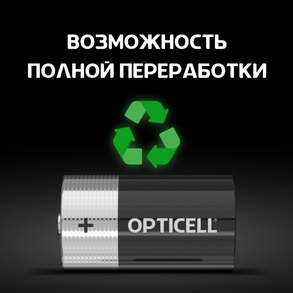 Батарейки Opticell D/LR 20 Basic, 2 шт.