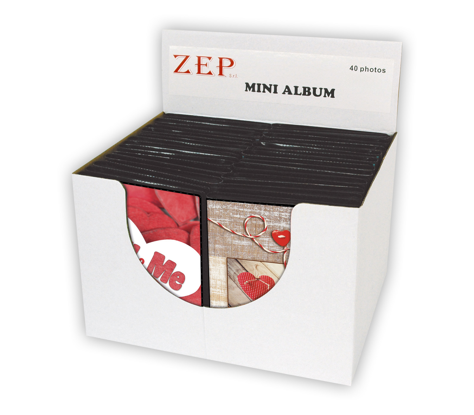 Фотоальбом ZEP MC5740 MINI CUORE, 13x18 см, 40 фото, черные страницы