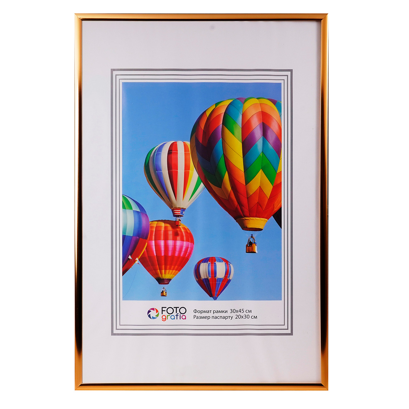 Фоторамка Fotografia 30х45 см, алюминий, золотистая (FFAL-8209)