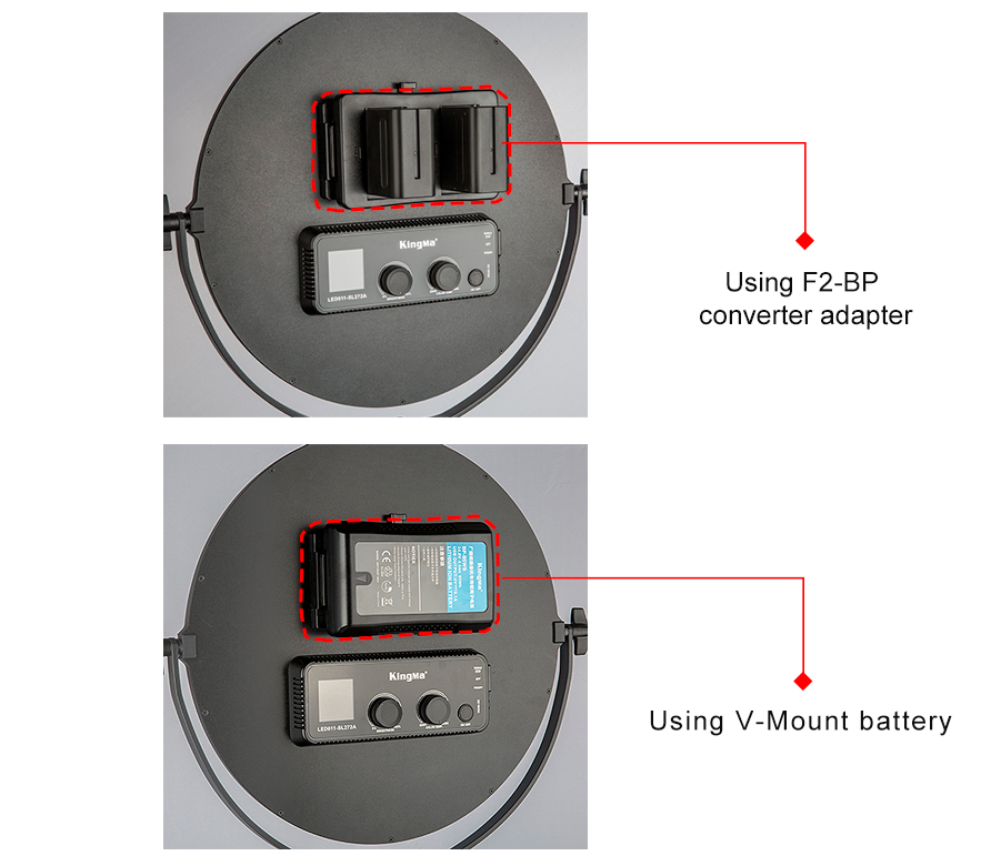 Адаптер питания Kingma F2-BP, с V-Mount на 2 x NP-F аккумулятора