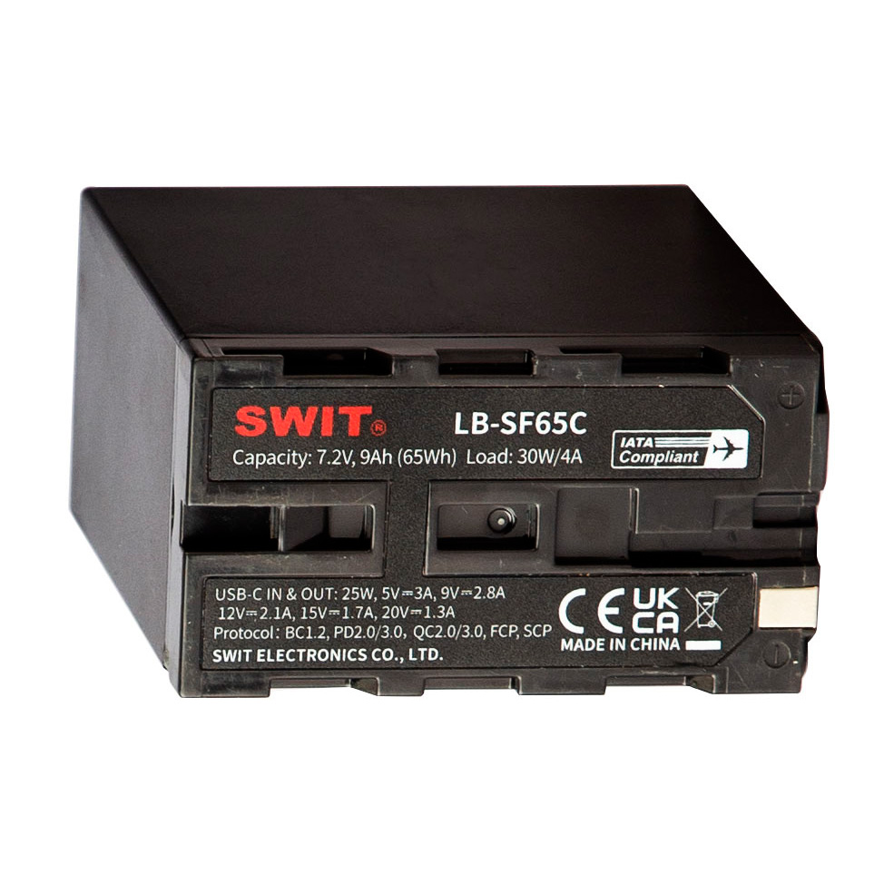 Аккумулятор SWIT LB-SF65C типа Sony NP-F, 65 Втч, разъемы D-Tap, USB-C