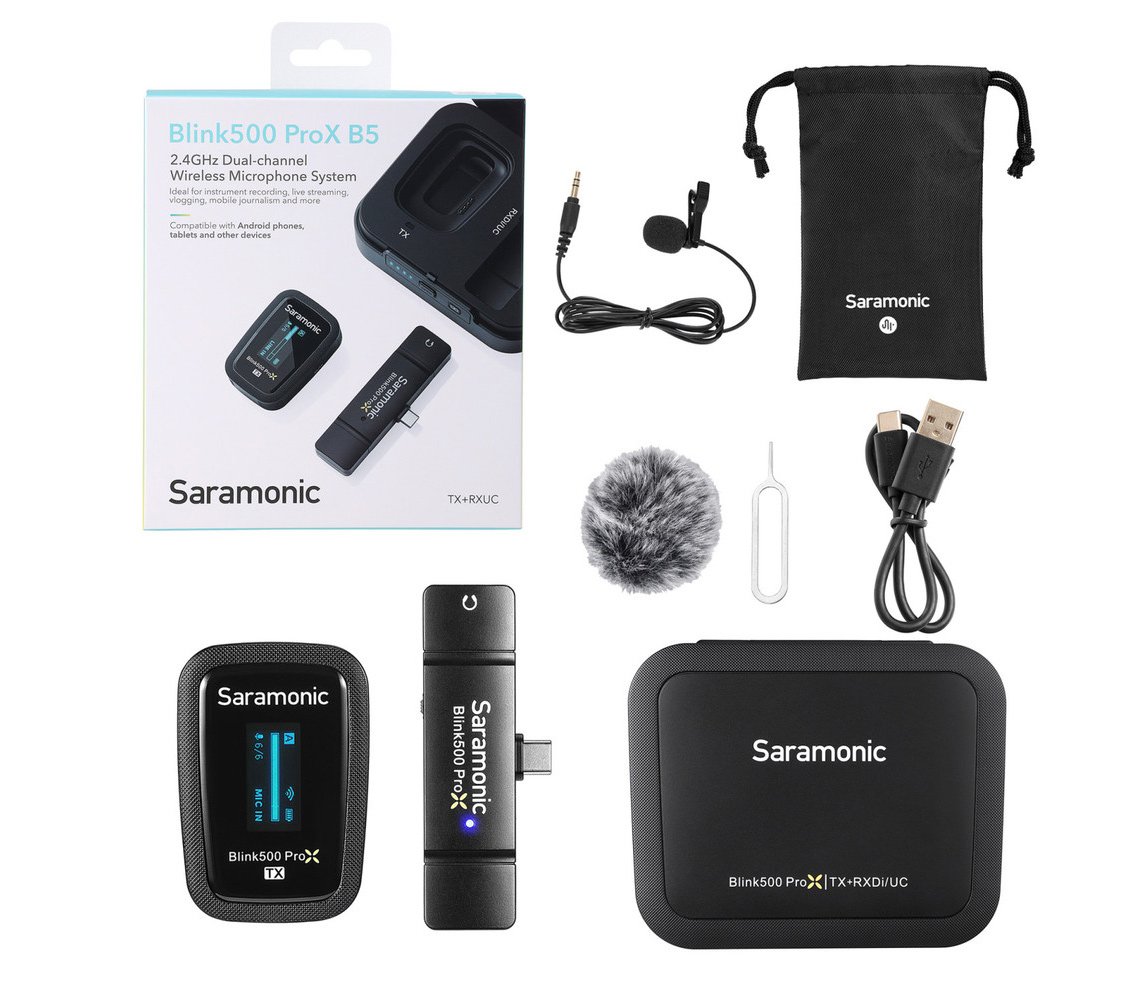 Беспроводная система Saramonic Blink500 ProX B5, TX+RXUC, 2.4 ГГц, USB Type-C