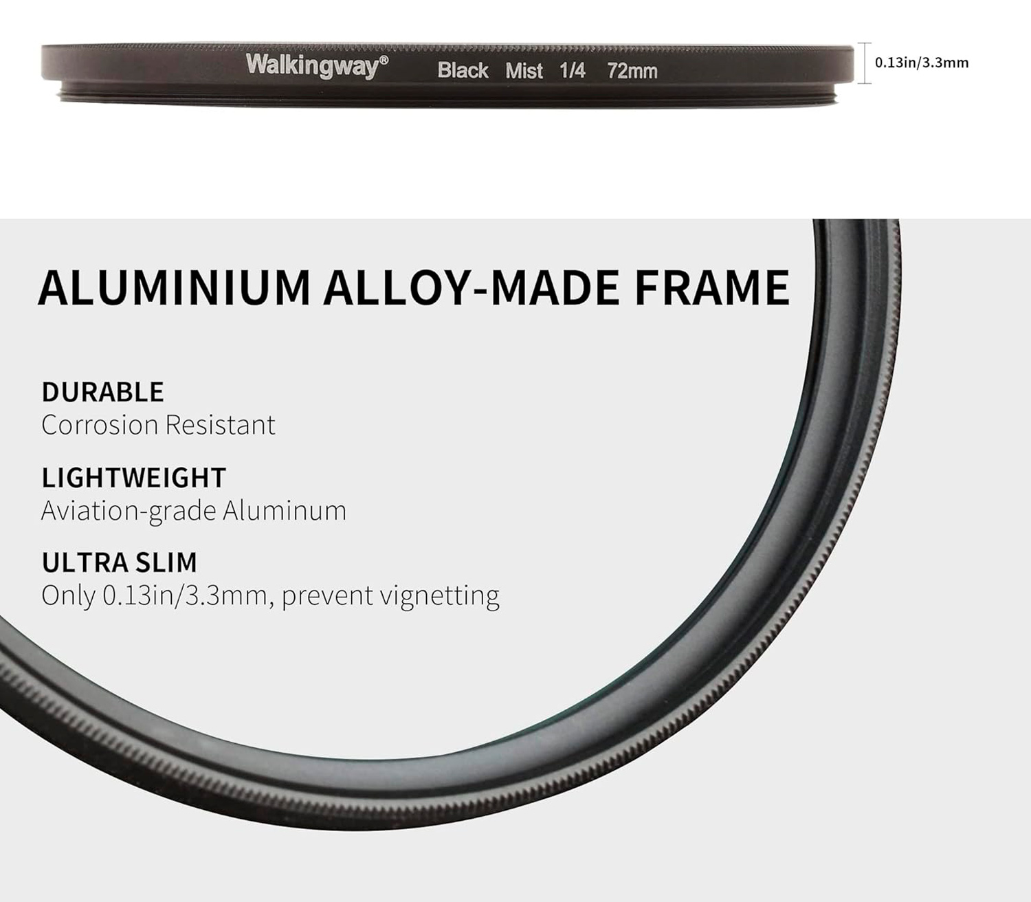 Светофильтр Walking Way Black Mist 1/4 67mm