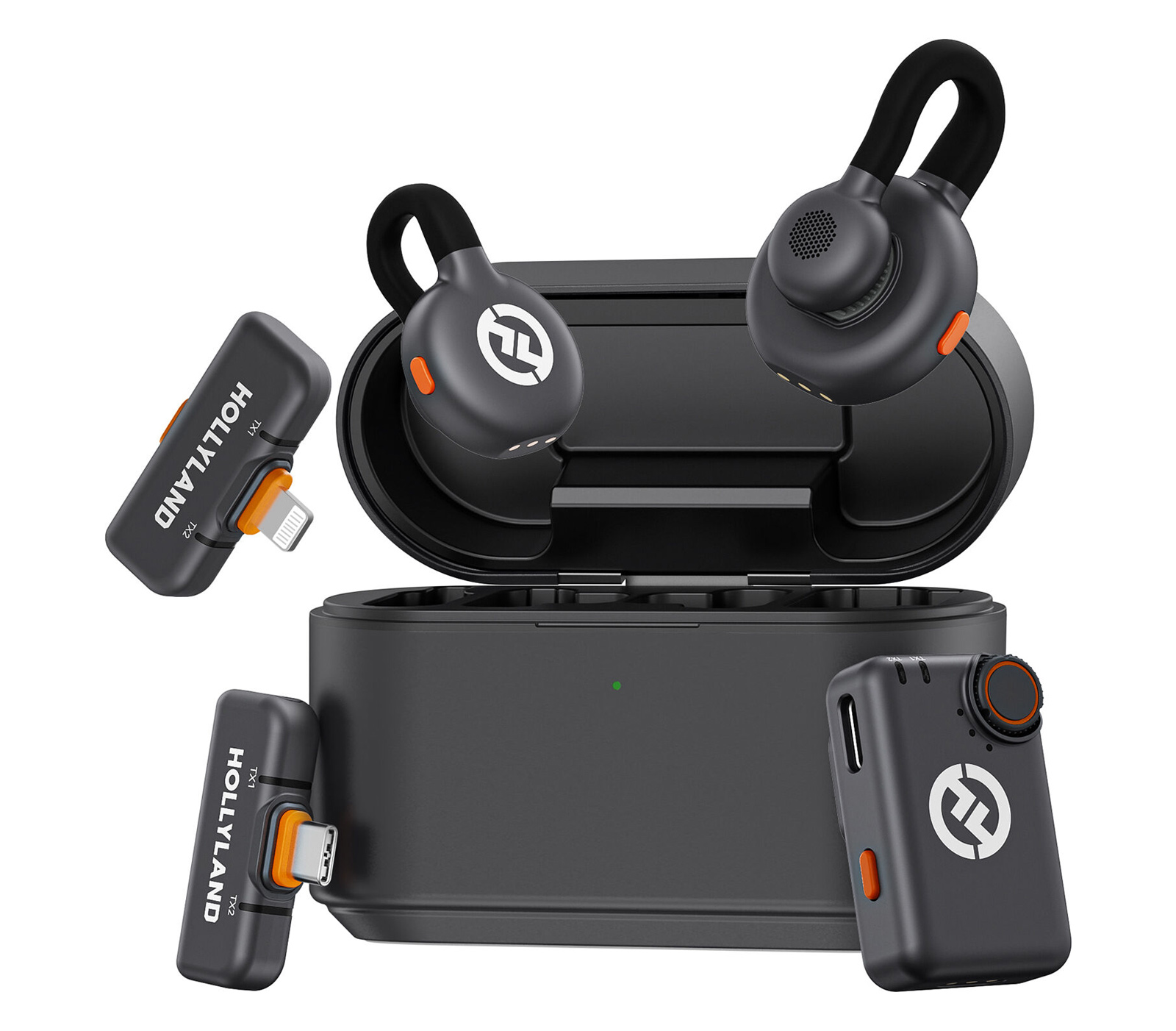 Беспроводная система Hollyland Lark M2S Ultimate Combo, TX+TX+RX, 3.5 мм TRS, USB-C, Lightning