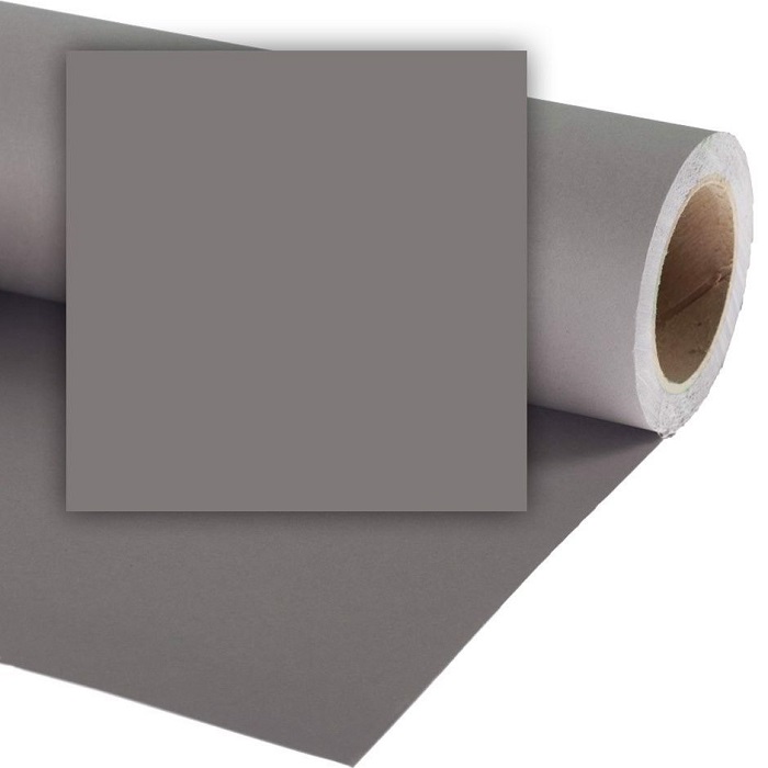 Фон VIBRANTONE 06 Strong Grey, бумажный, 1.35 x 6 м, серый