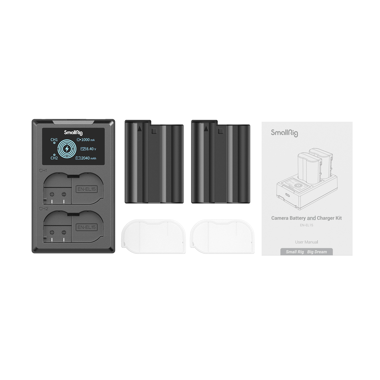 Аккумуляторы SmallRig EN-EL15, с зарядным устройством (3820B)