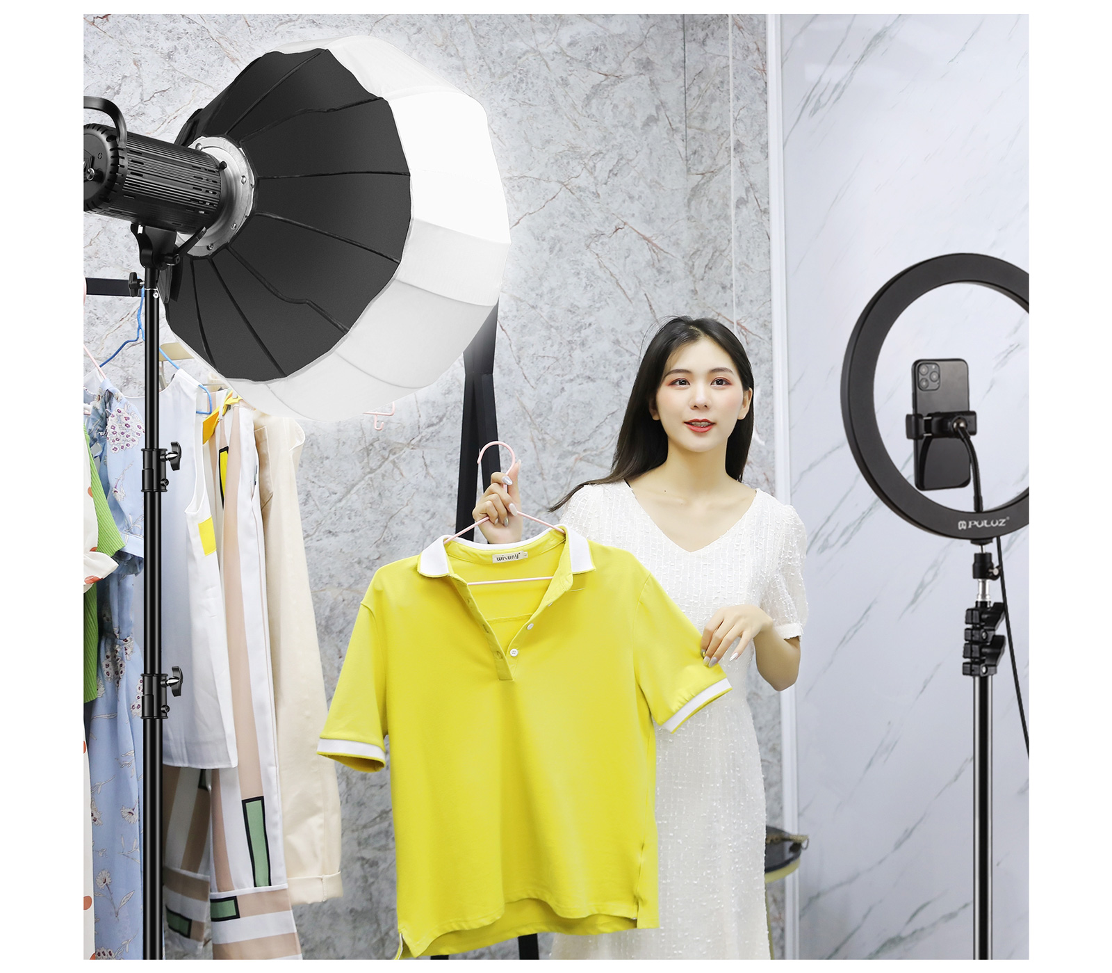 Софтбокс Puluz PU3057 Lantern Softbox, быстрораскладной, 65 см, Bowens (уцененный)