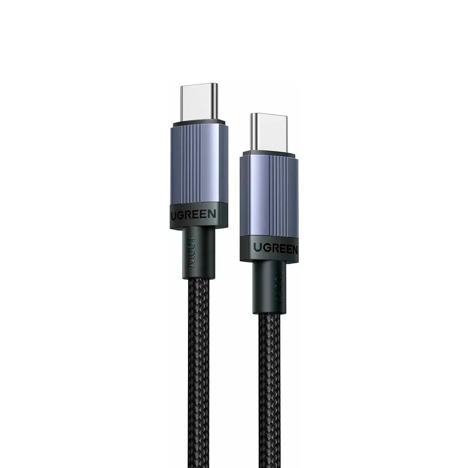 Кабель Ugreen L528, USB-C - USB-C, 100 Вт, 3 м, черный