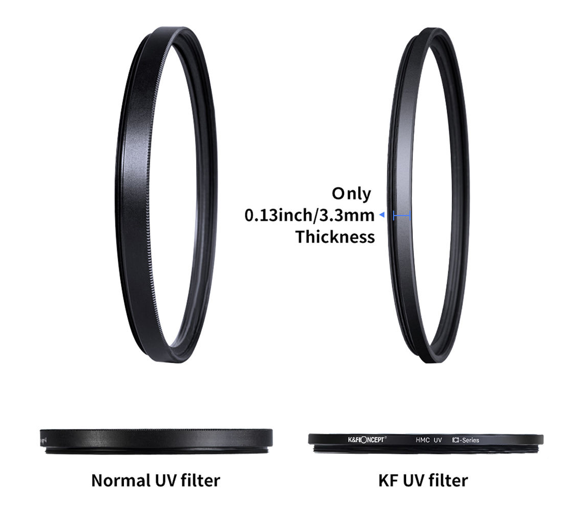 Светофильтр K&F Concept HMC UV, Blue Coated, 46 мм