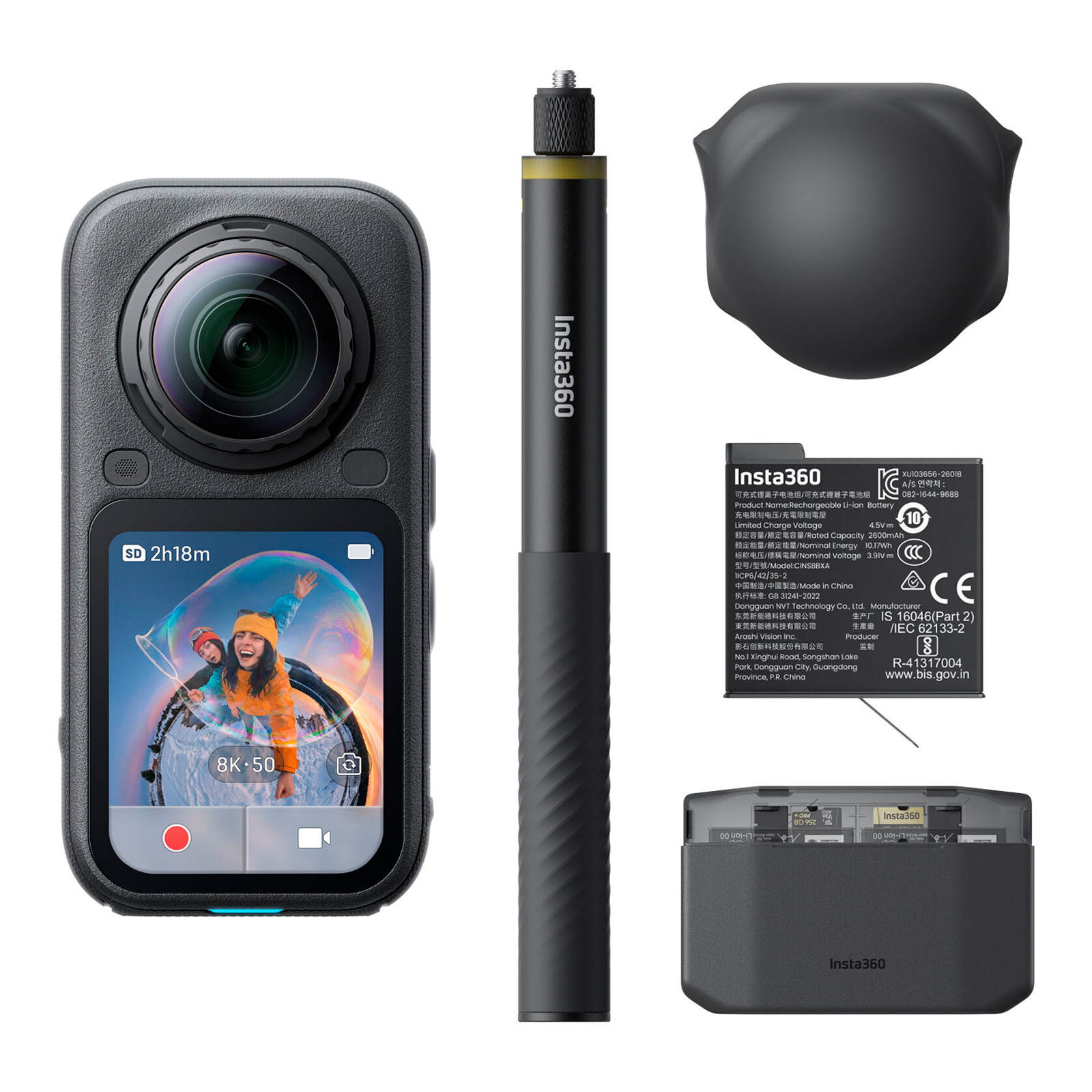 Панорамная камера Insta360 X6, 8К 360, Essential Bundle
