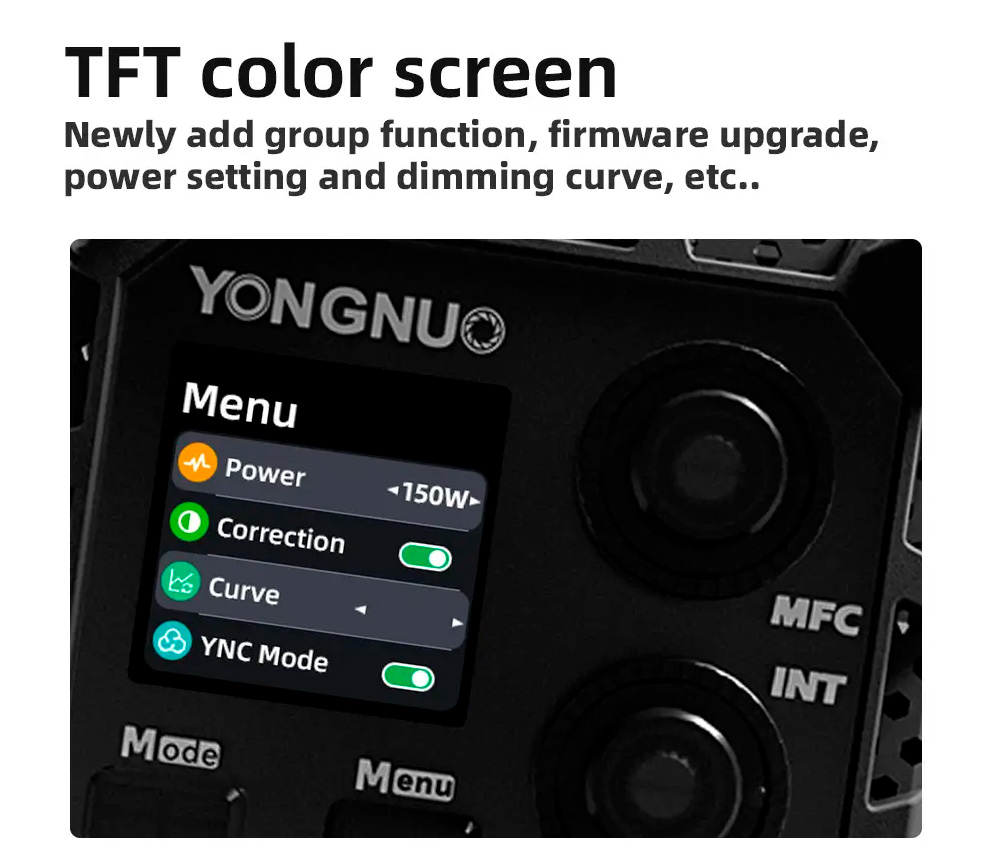 Осветитель Yongnuo YN150 3200-5600K, 150 Вт, mini Bowens