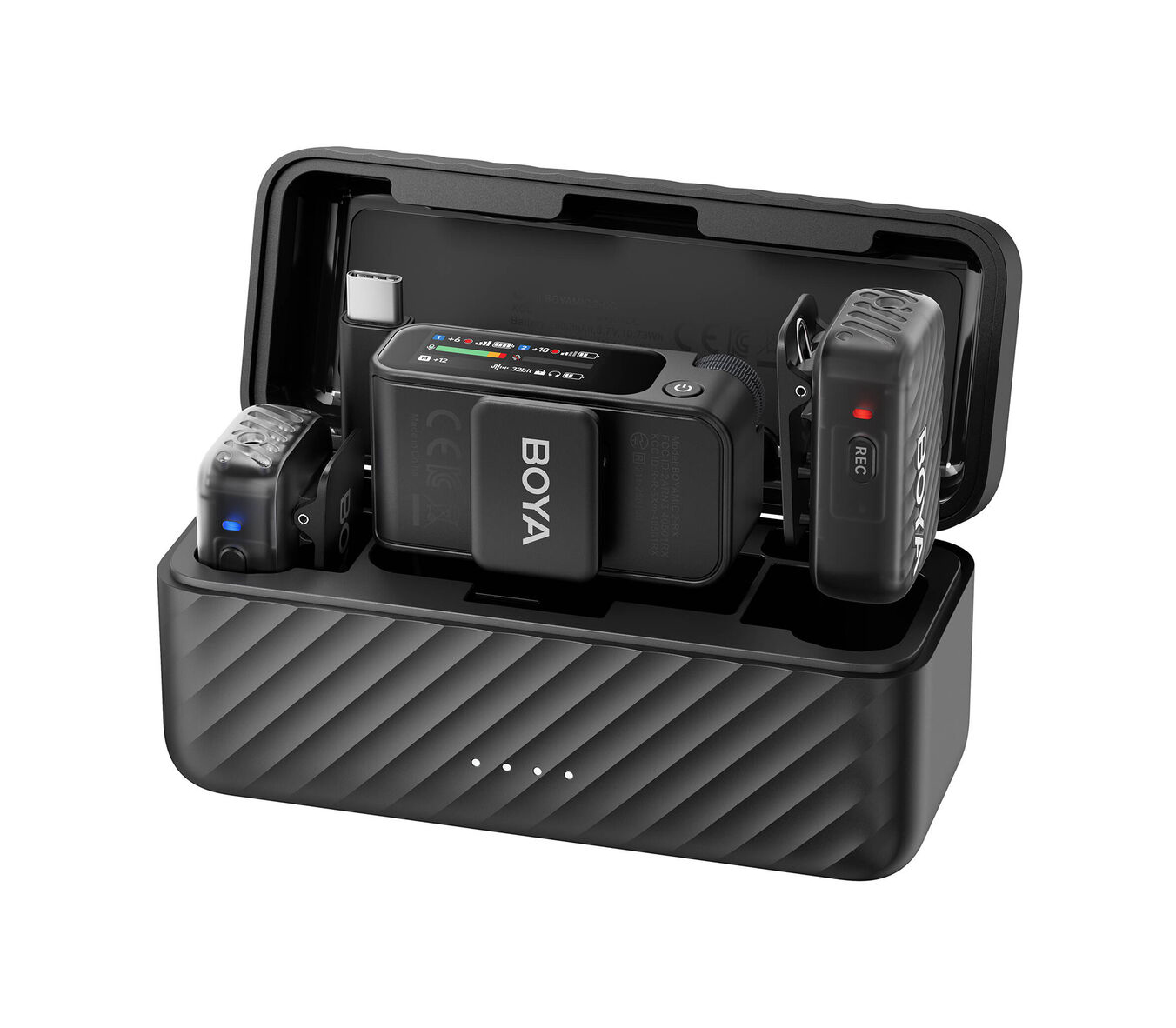 Беспроводная система Boya BOYAMIC 2, TX+TX+RX, 2,4 ГГц, 3.5мм TRS, USB-C, кейс