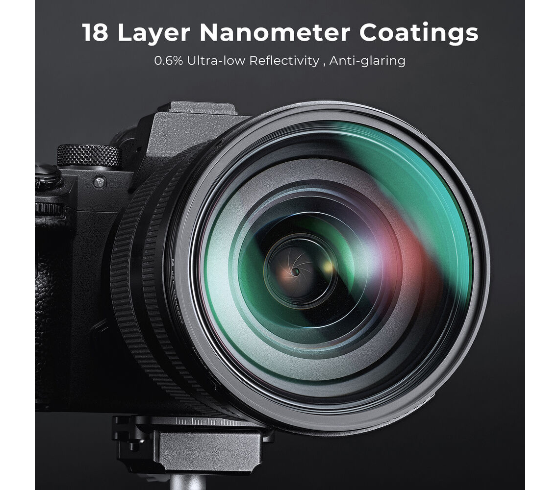 Светофильтр K&F Concept C-Series Black Mist 1/4, Green Coating, 82 мм