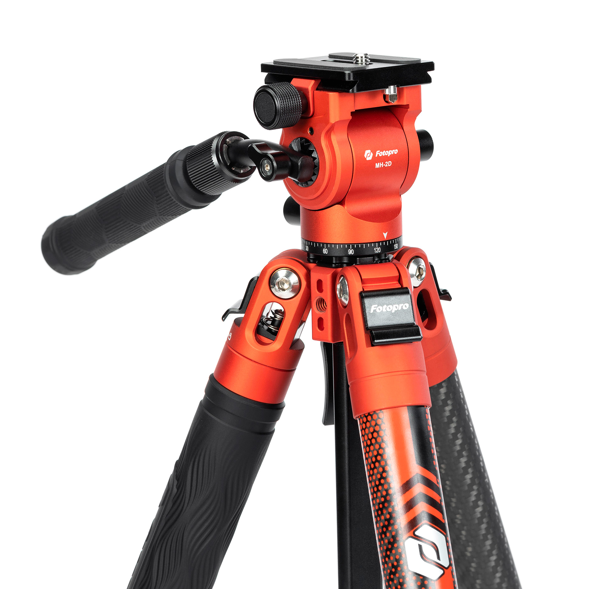 Штатив Fotopro X-Aircross 4 Video Orange, карбоновый, с головой MH-2D, до 3 кг