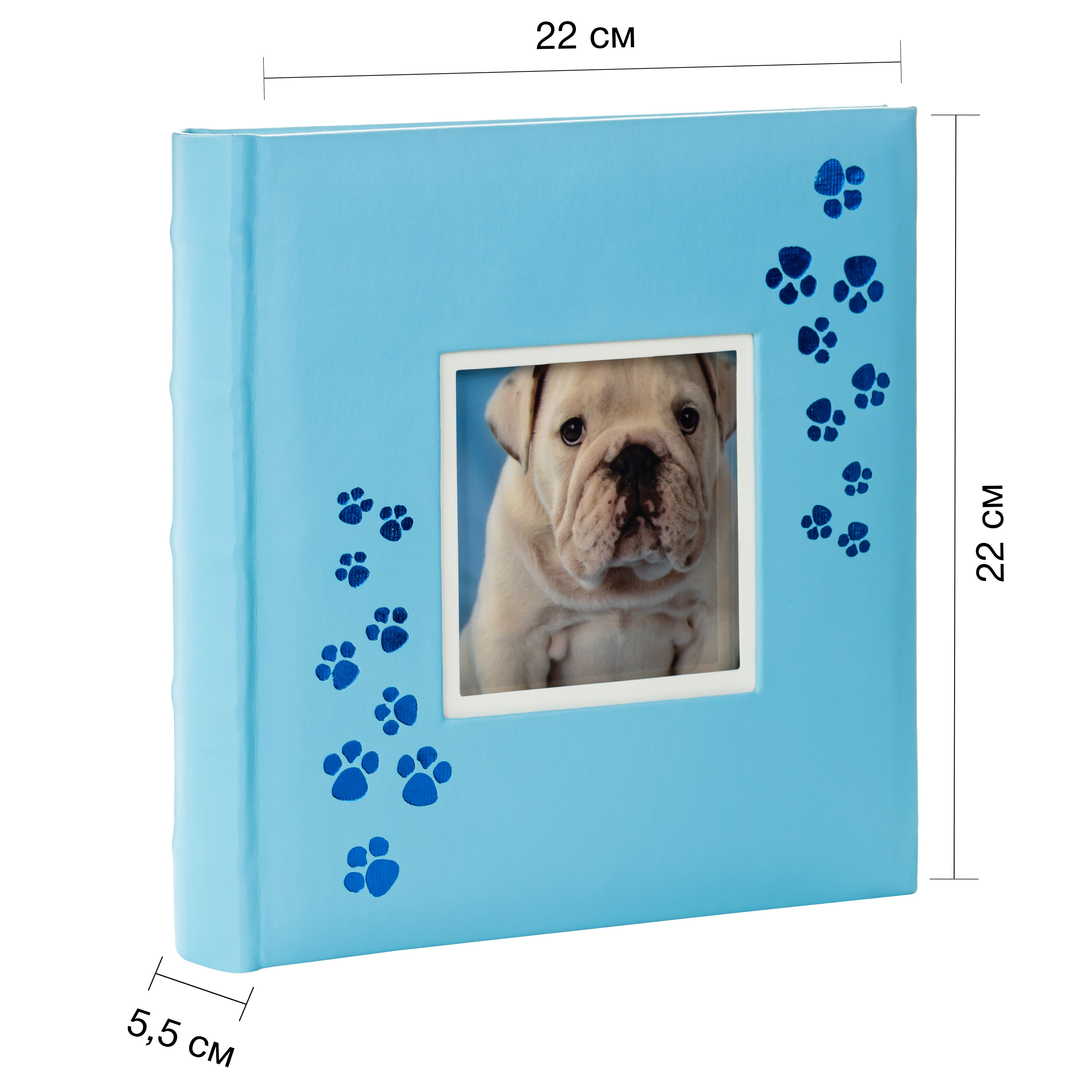Фотоальбом Fotografia 10x15 см 200 фото, книжный переплет, детский, «Лапки», FA-EBBM200-818