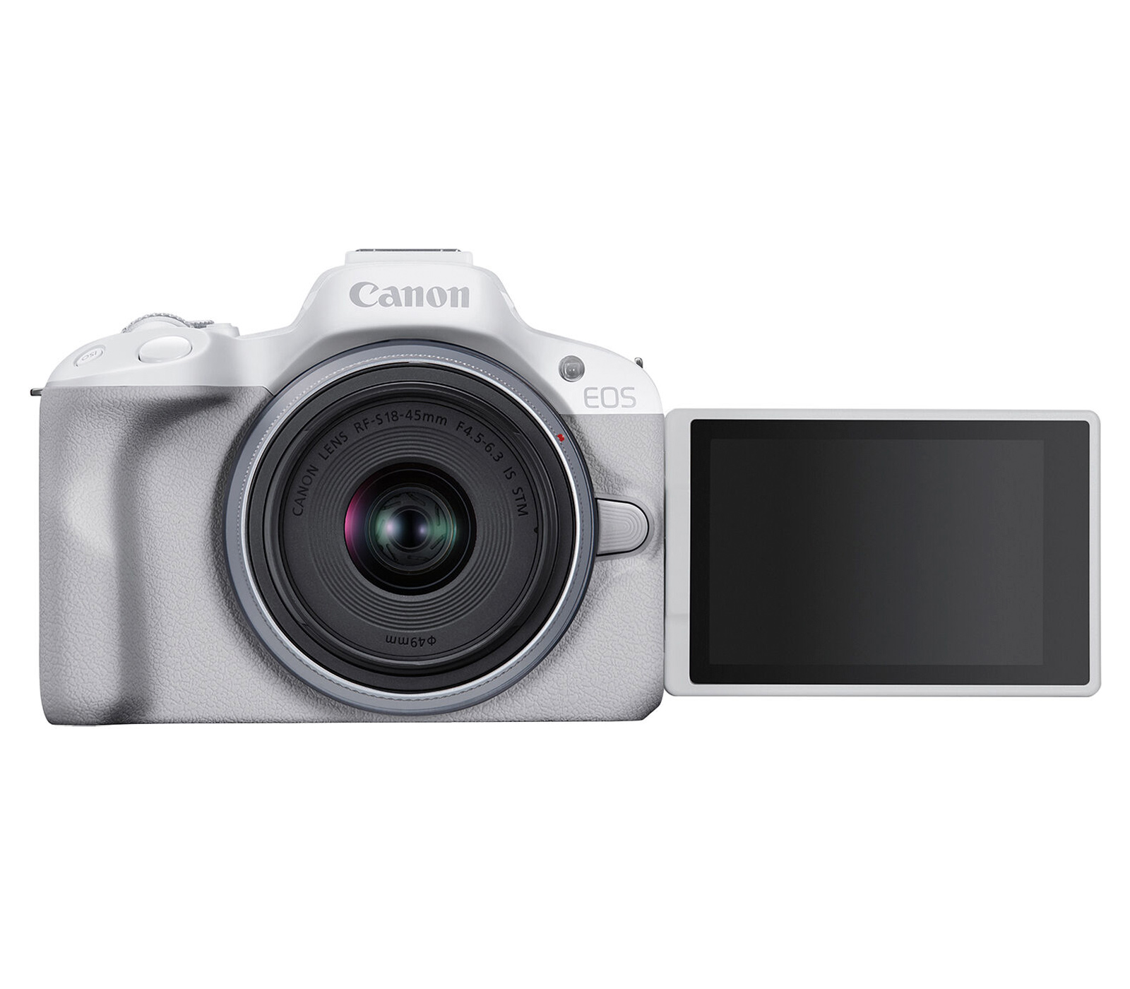 Беззеркальный фотоаппарат Canon EOS R50 Kit RF-S 18-45mm IS STM, белый