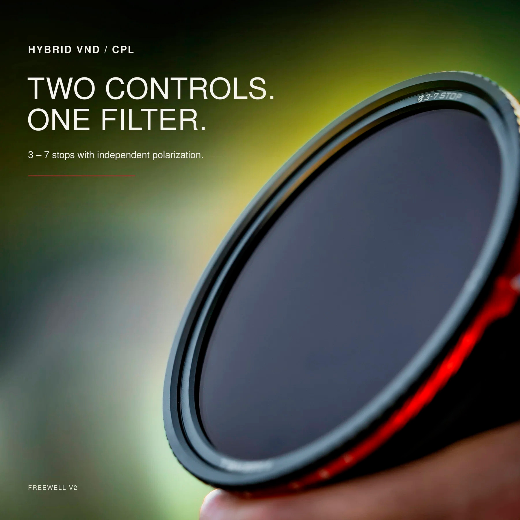 Светофильтр Freewell V2 Magnetic Hybrid VND/CPL 3-7 Stops, 82mm
