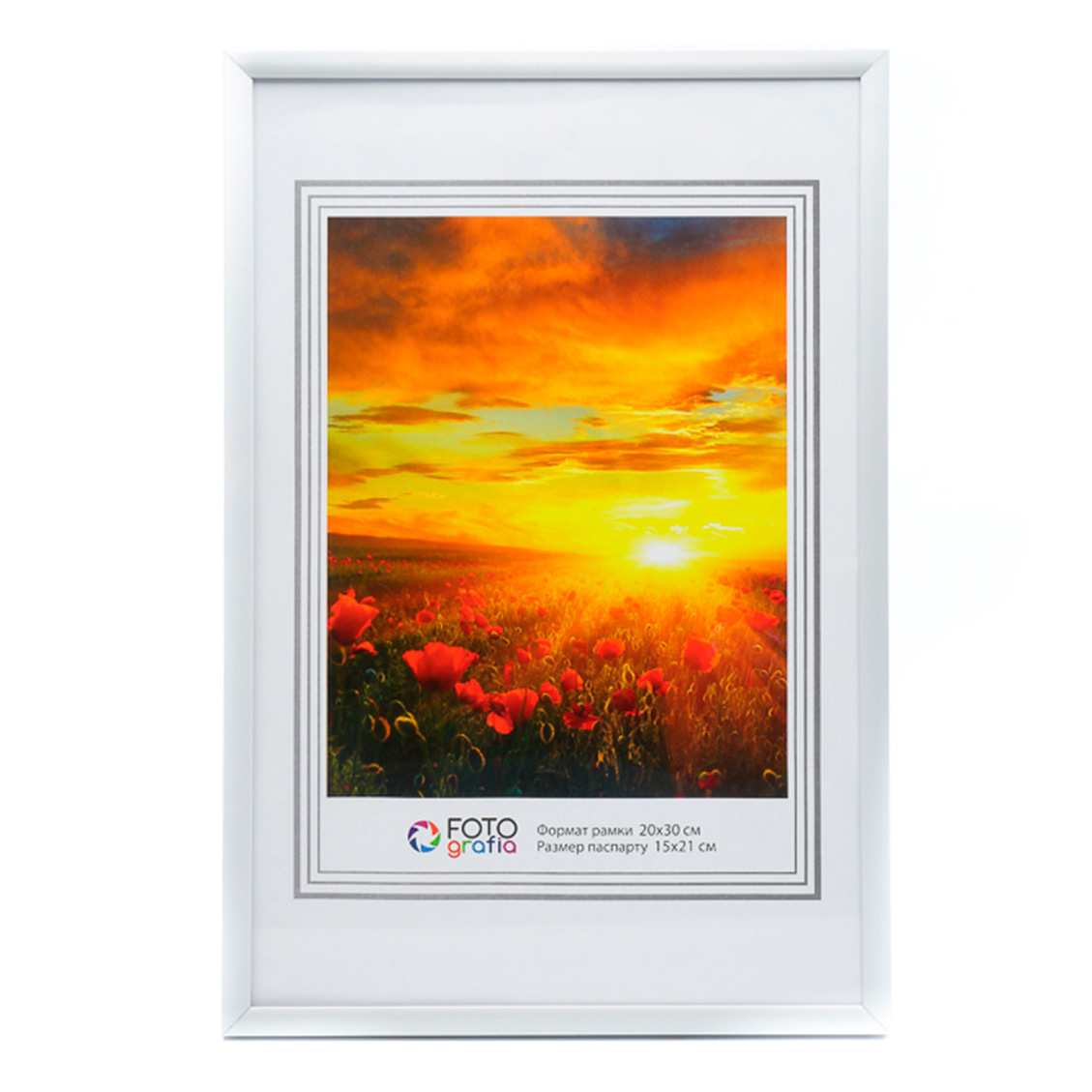 Фоторамка Fotografia 20x30 см, алюминий, серебристая (FFAL-8005)