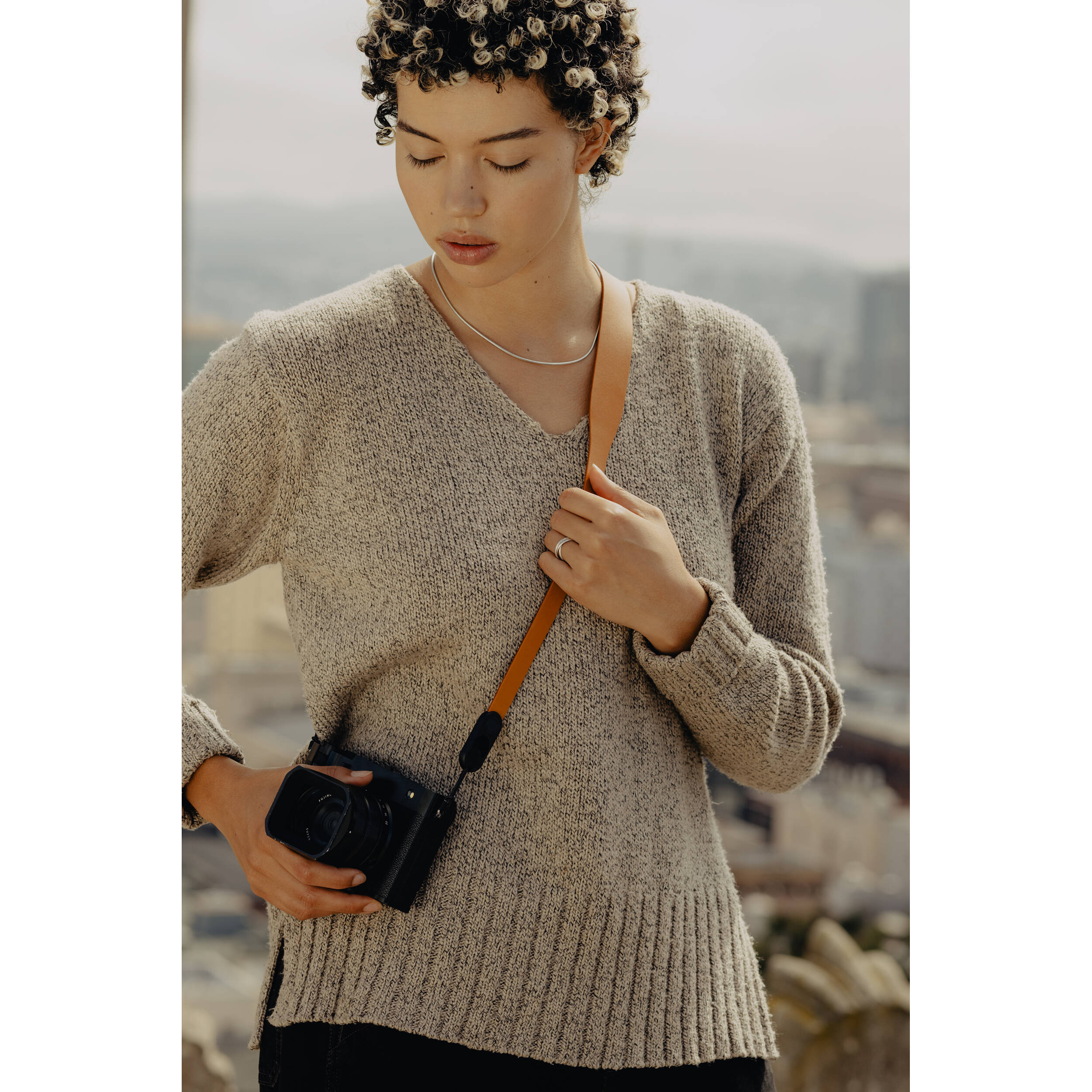 Ремень Peak Design Form Leather Short Amber, янтарный