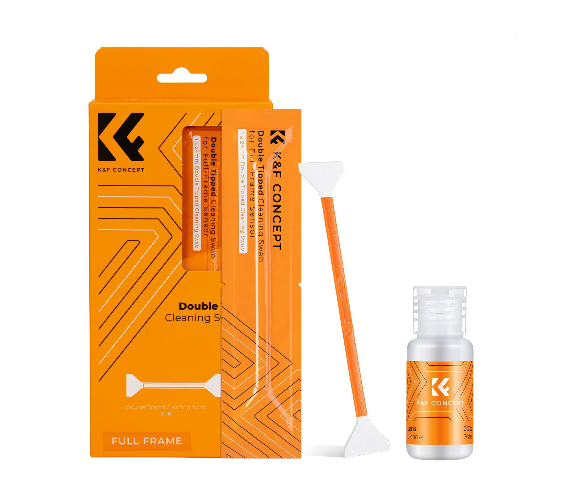 Шваброчки для чистки матриц K&F Concept 1965, для Full Frame камер, двухсторонние (10 шт, жидкость)