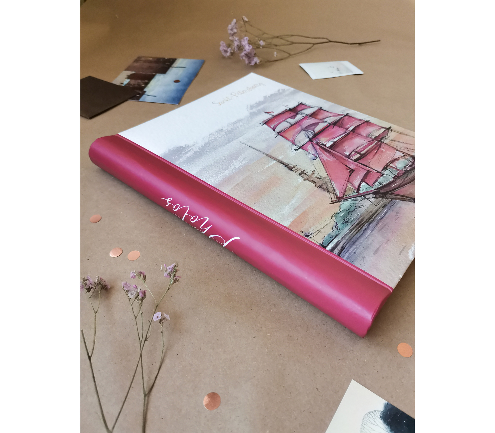 Фотоальбом Полином 20 листов 23х28 см, магнитный, «Алые Паруса»