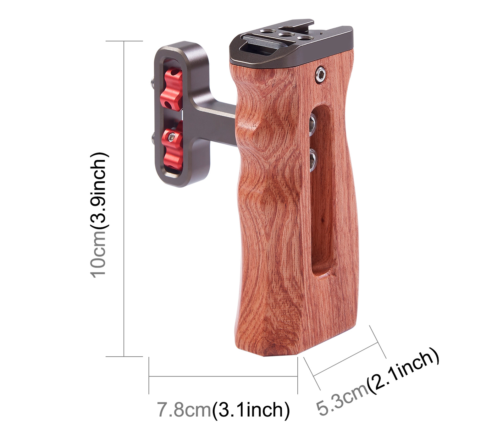Ручка боковая Puluz PU3071GT, деревянная, на 2 винта 1/4"