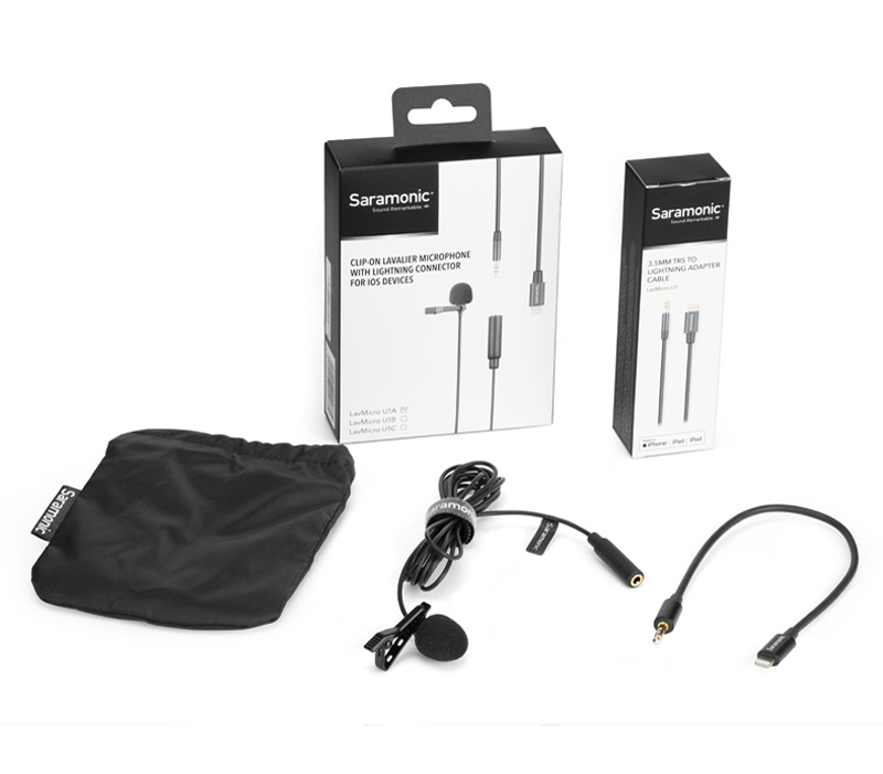 Микрофон Saramonic LavMicro U1A, петличный, 3.5 мм TRS + Lightning