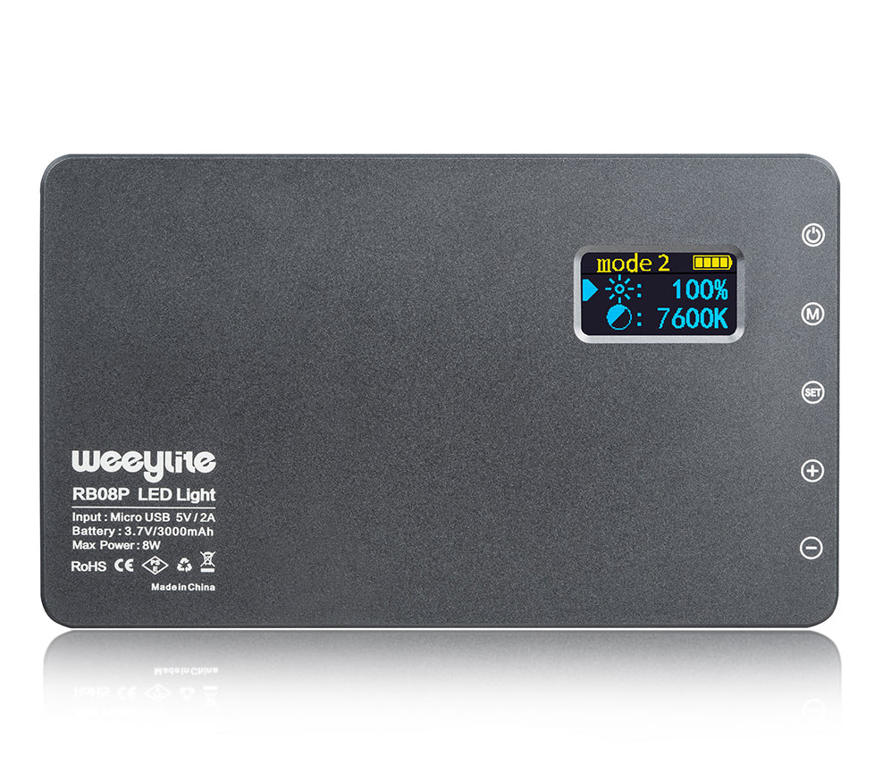 Осветитель Viltrox Weeylite RB08P, светодиодный, 8 Вт, 2500-8500К, RGB