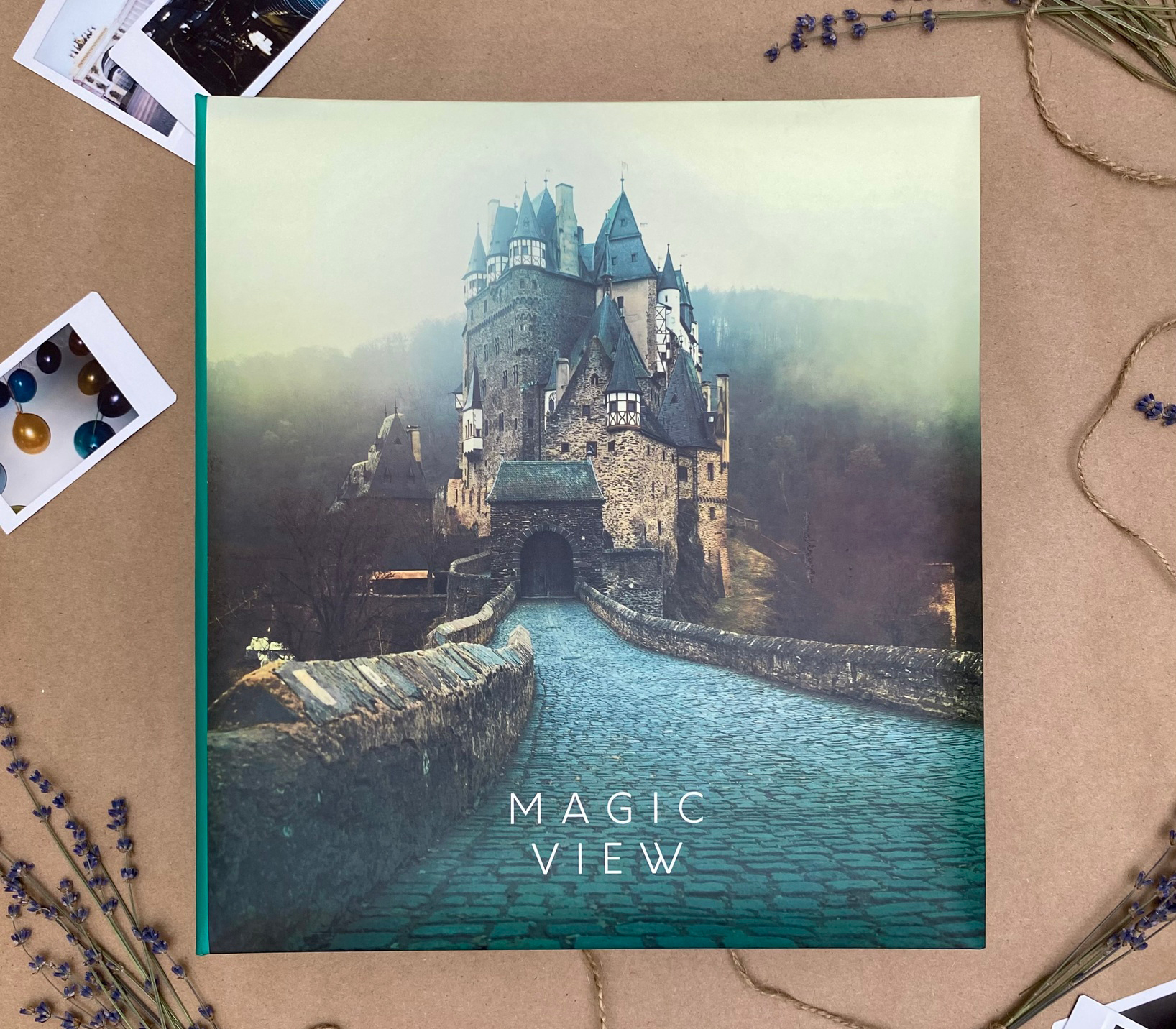 Фотоальбом Полином 50 листов 23х28 см, магнитный, "magic view" Замок