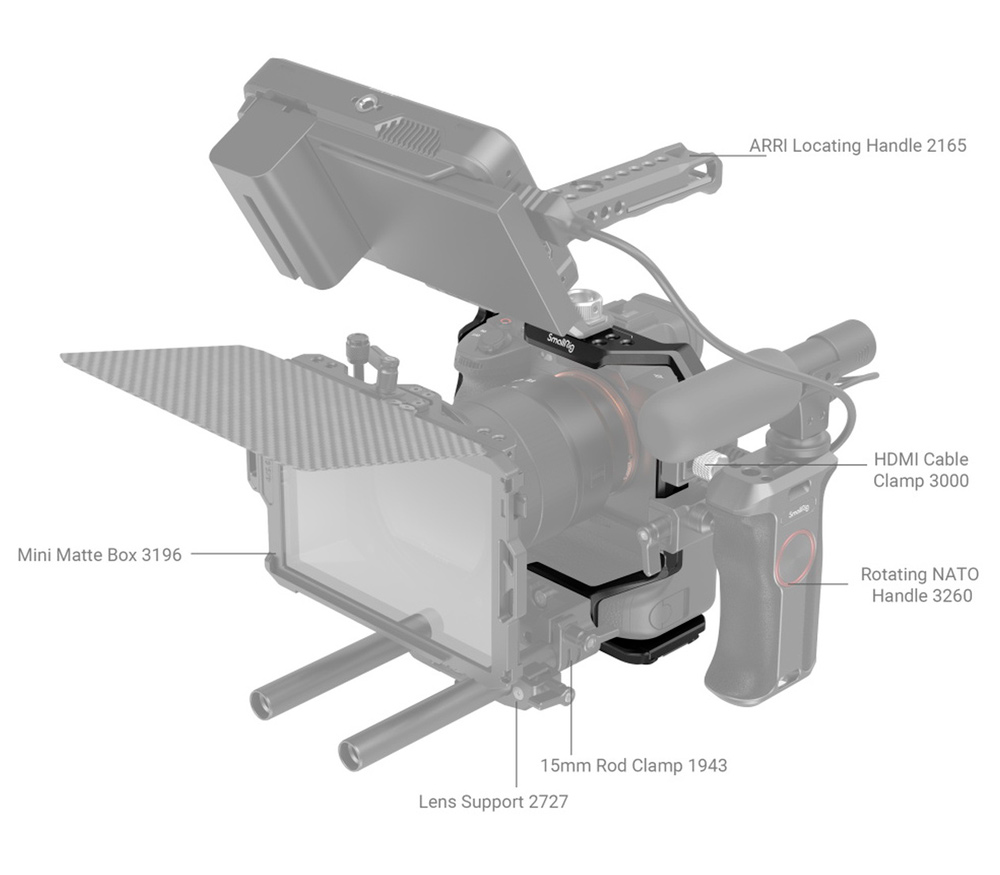 Клетка SmallRig 3594 для Sony A7S III, A7 IV, A7R IV, A7R V, A1 с батарейным блоком