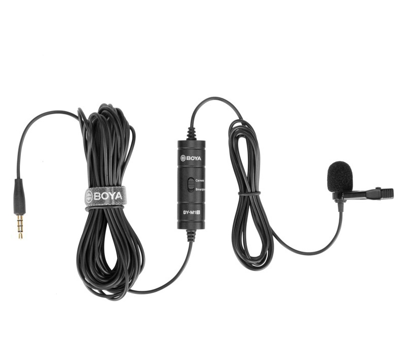 Микрофон Boya BY-M1S, петличный, всенаправленный, 3.5 мм TRS / TRRS