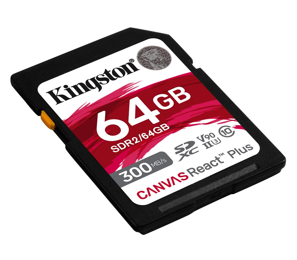 Карта памяти Kingston SDXC 64GB Canvas React Plus UHS-II V90 260/300Mb/s