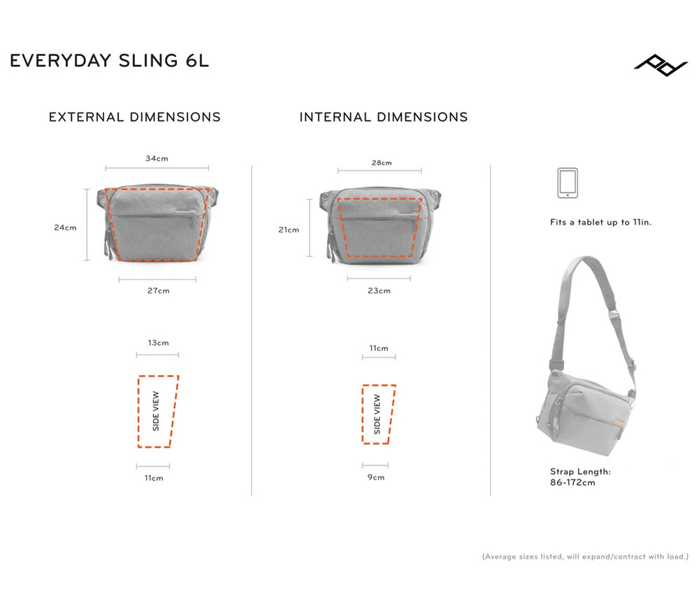 Сумка Peak Design The Everyday Sling 6L V2.0, серая