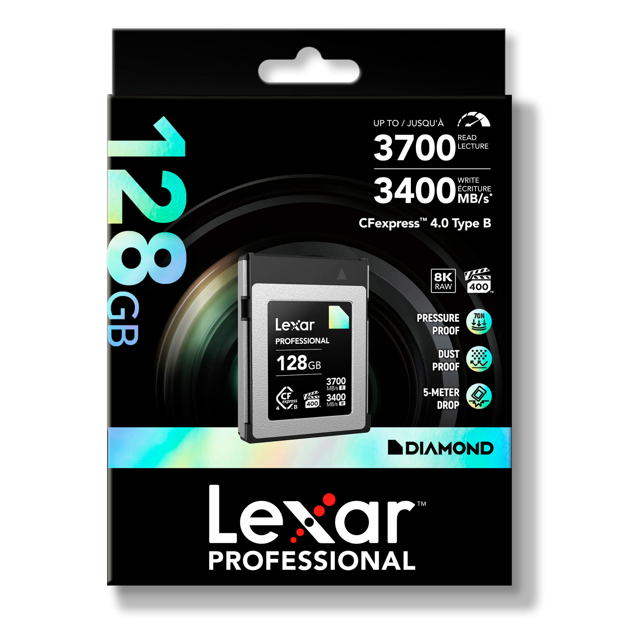 Карта памяти Lexar CFexpress 4.0 Type B 128GB Professional DIAMOND VPG400 (R3700/W3400)
