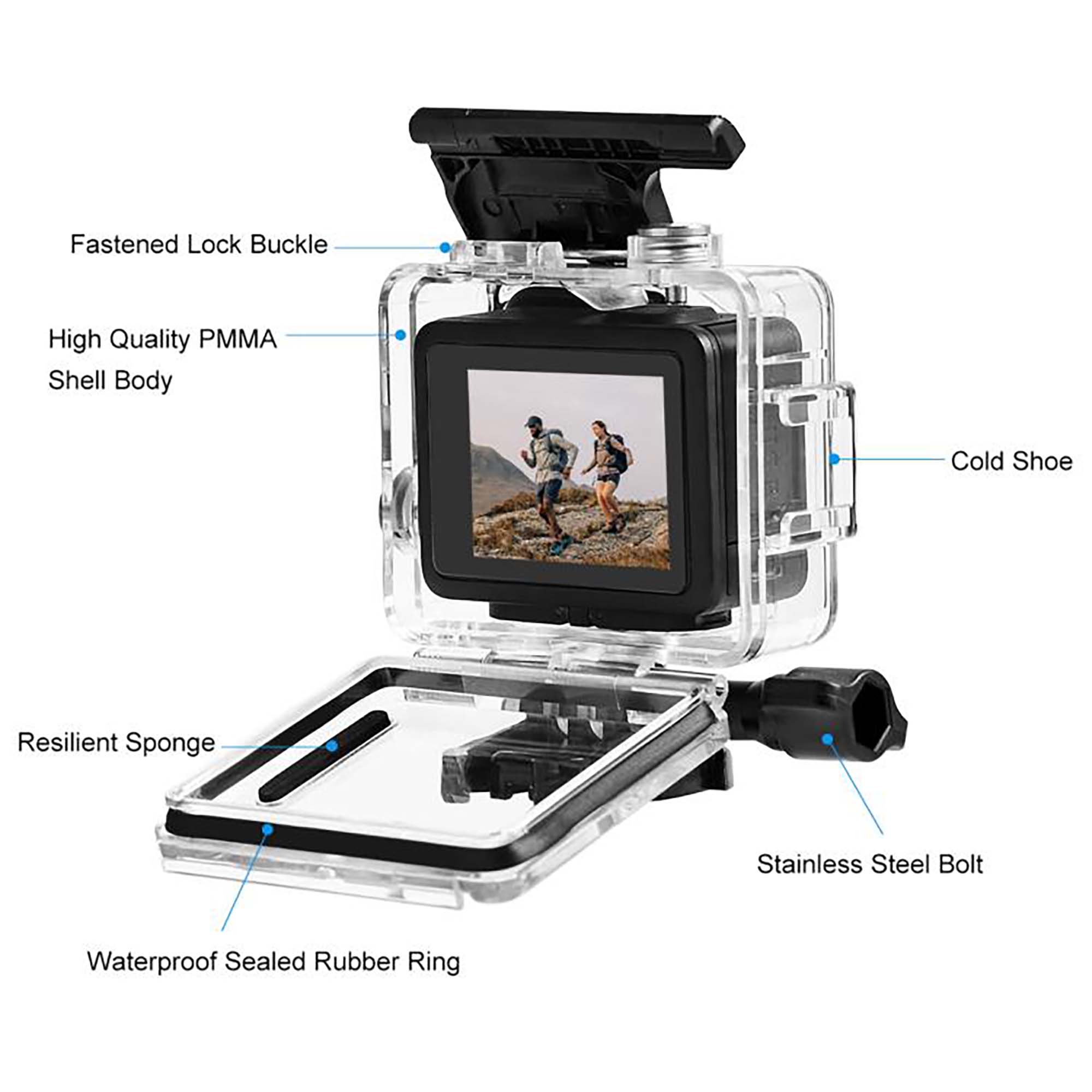 Защитный кейс Puluz PU747T Waterproof Housing Case, для GoPro HERO 4K, водонепроницаемость 60м