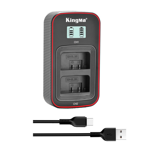 Зарядное устройство Kingma BM058-ENEL25 для 2х Nikon EN-EL25, USB, с дисплеем