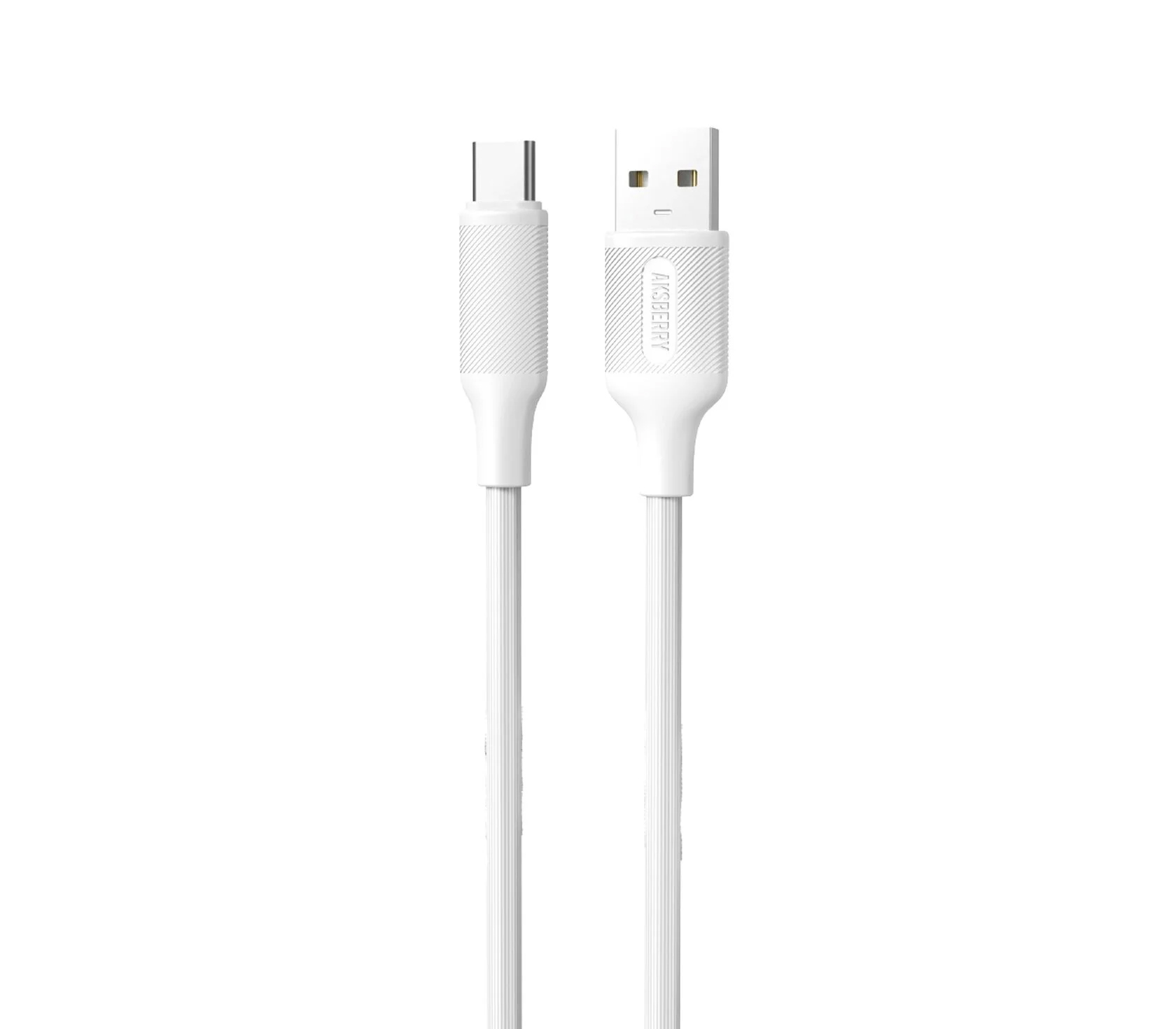 Кабель Aksberry X153, USB-A - USB-C, 1 м, белый