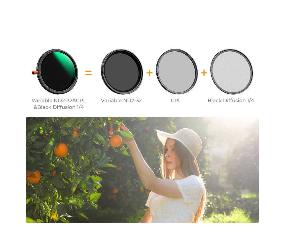 Светофильтр K&F Concept C-Series CPL / ND2-32 / Black Mist 1/4, 77 мм