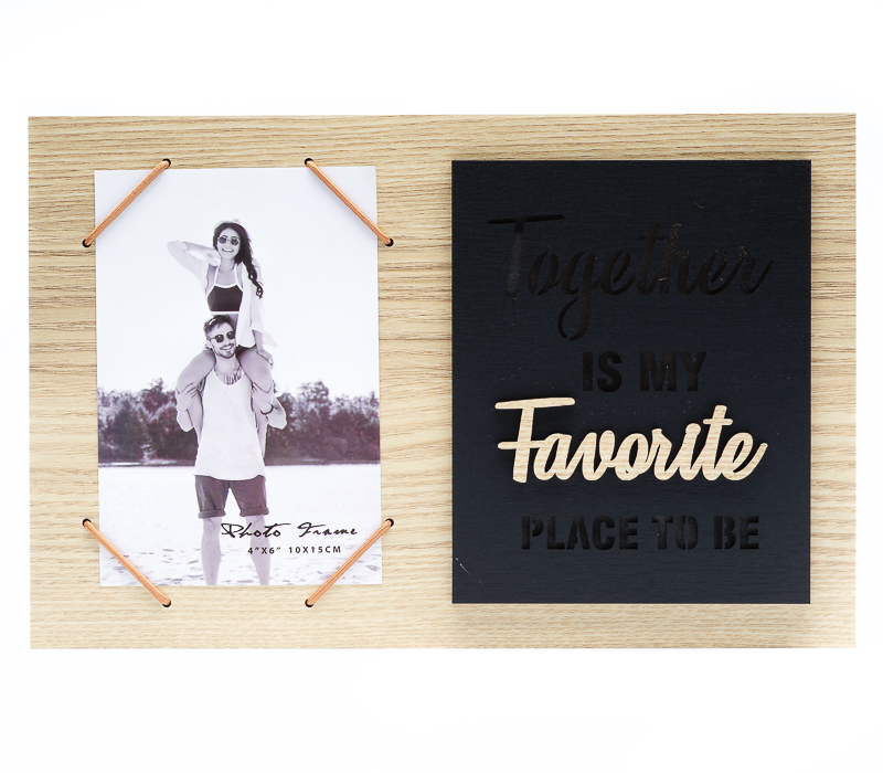 Фоторамка с подсветкой Fotografia 10x15 см "Together is my favorite place to be" (FFL-841)