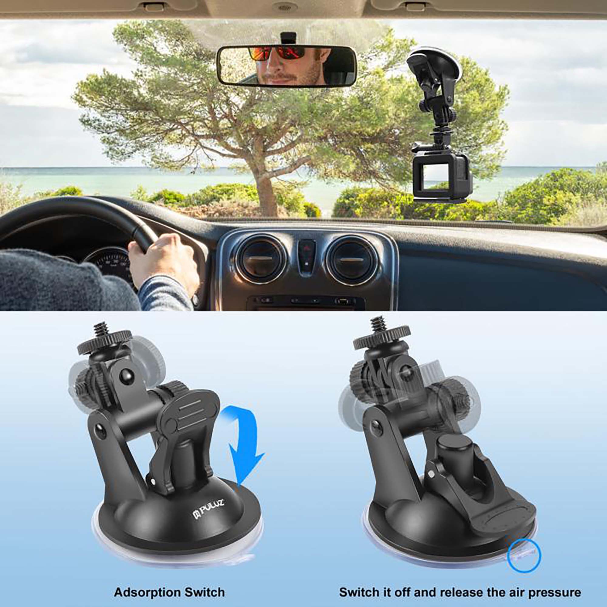 Присоска Puluz PU51 Car Suction Cup Mount, для экшн-камеры