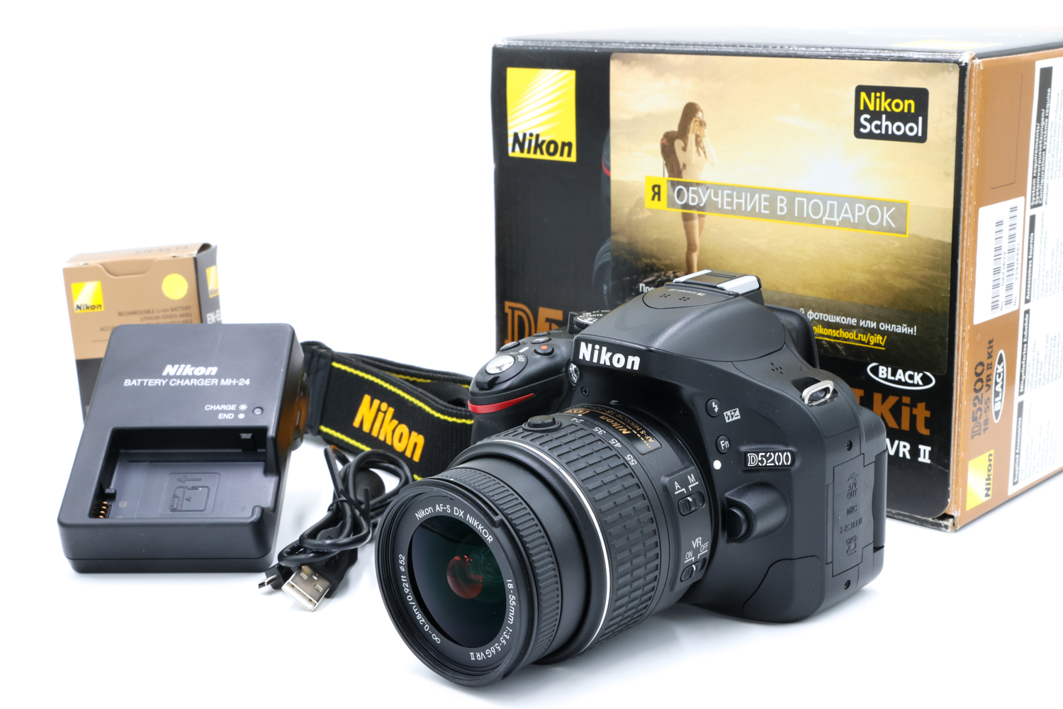 Зеркальный фотоаппарат Nikon D5200 Kit AF-S 18-55mm VR II (состояние 5) (б/у)