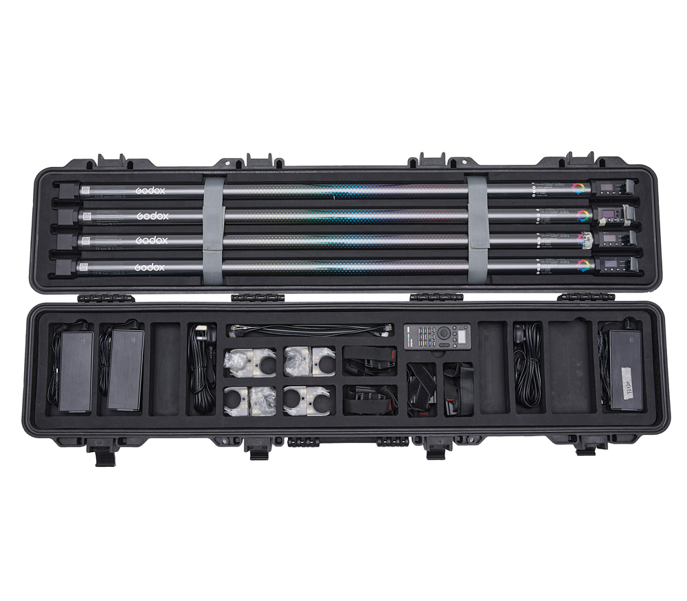Комплект осветителей Godox TL120-K4, 4х30 Вт, RGB, 2700-6500К
