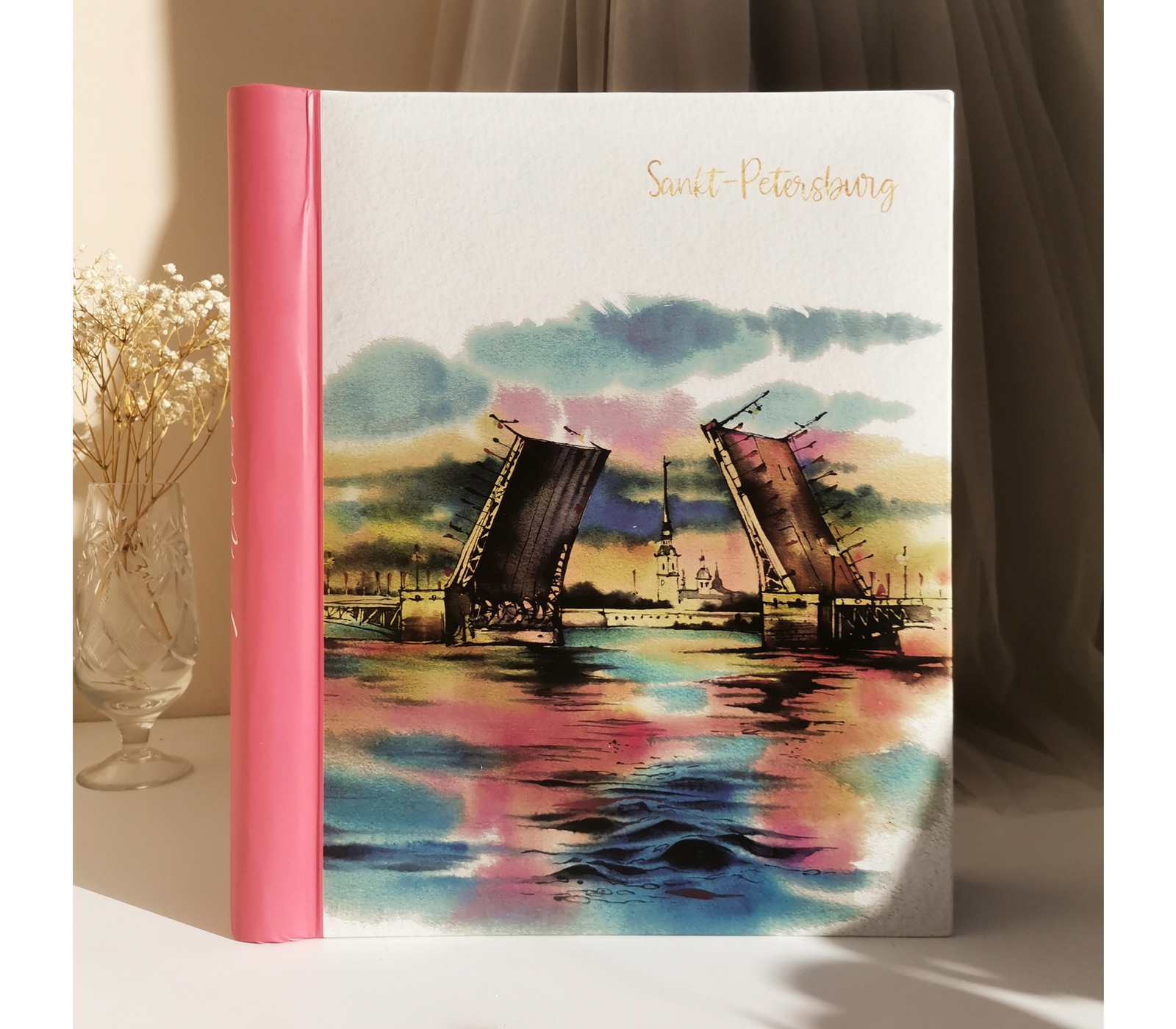 Фотоальбом Полином 20 листов 23х28 см, магнитный, «Разводные мосты»