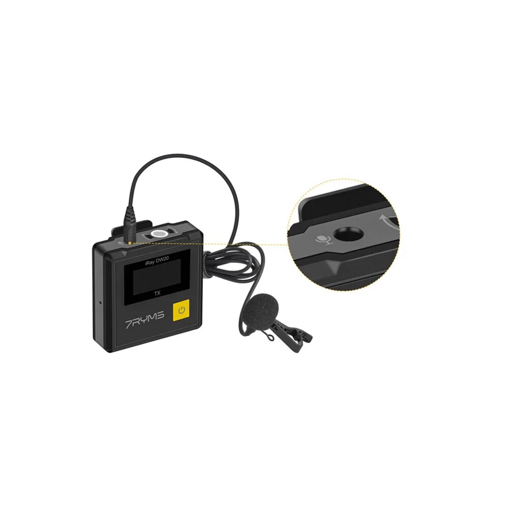 Беспроводная система 7Ryms iRay DW20 (B) Black, 2,4 ГГц, 1TX+1RX
