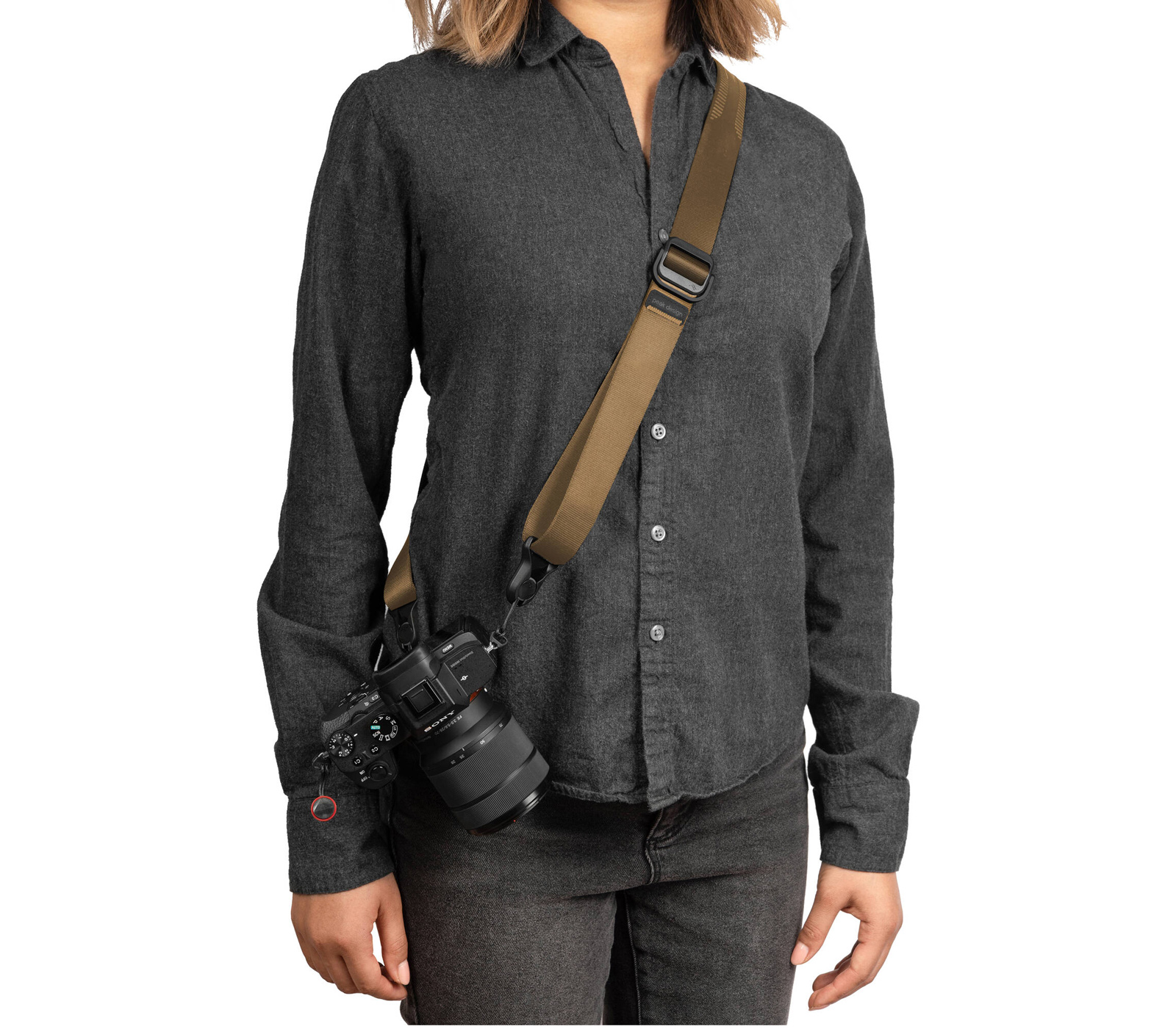 Ремень Peak Design Camera Strap Slide Lite, коричневый (Coyote)