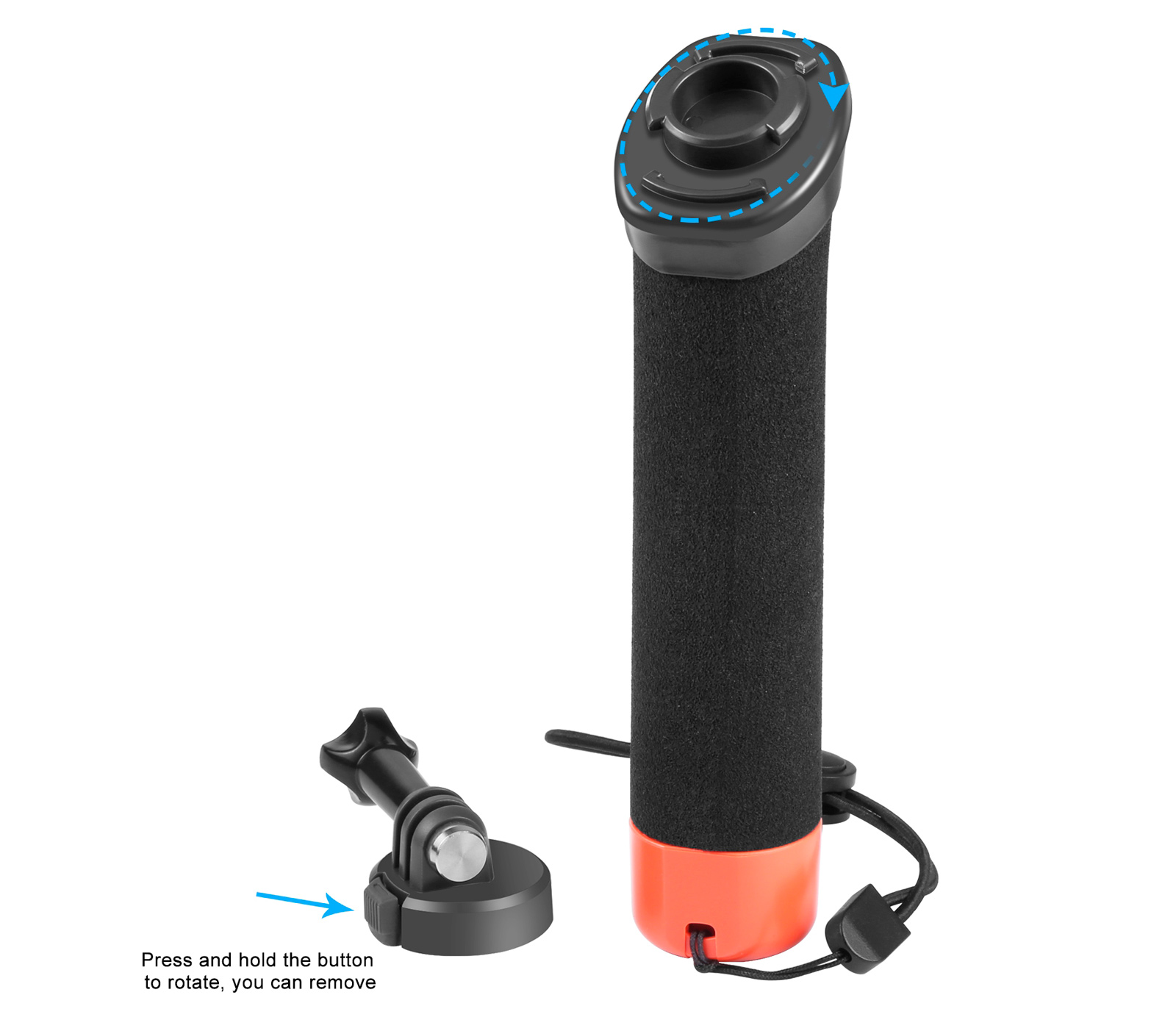 Рукоятка-поплавок Puluz PU561E Floating Hand Grip with Quick Release, с площадкой