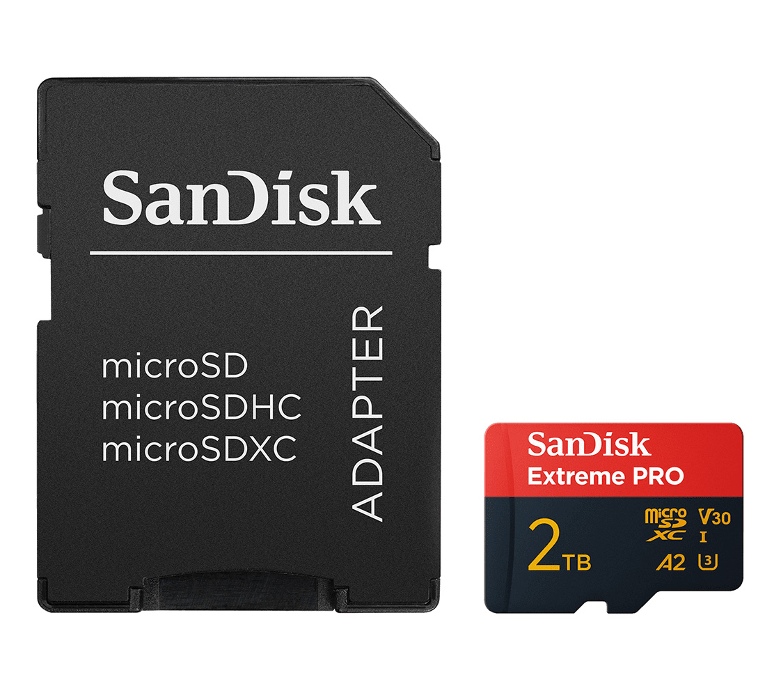 Карта памяти SanDisk MicroSDXC 2TB Extreme Pro UHS-I  A2 V30 U3 250/150MB/s + SD-адаптер