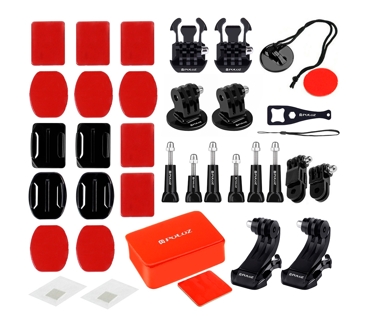 Комплект аксессуаров Puluz PKT16 Accessories Combo Kit 53 в 1 для экшн-камер