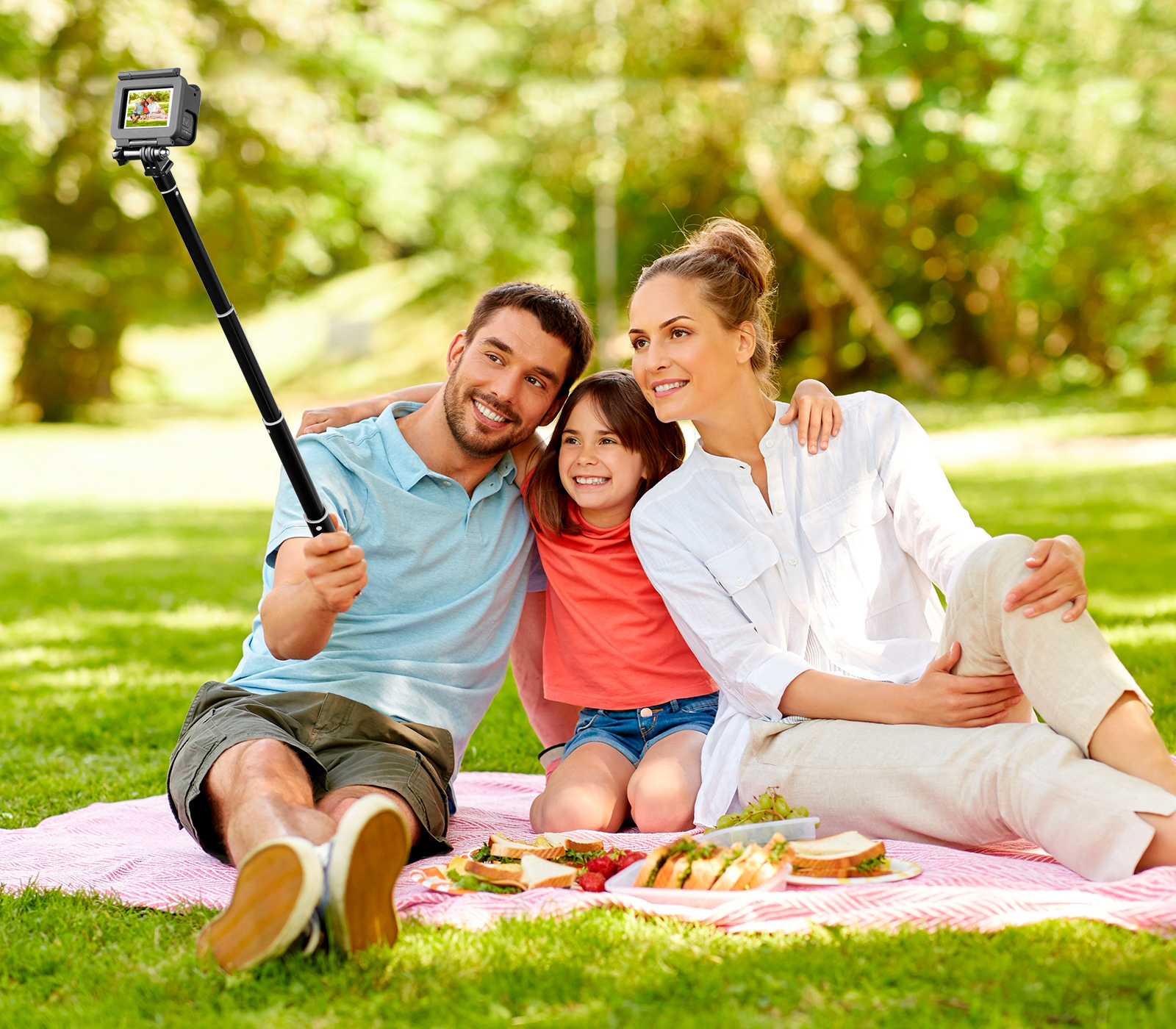 Монопод для селфи Puluz PU814 Selfie Stick, длина до 70 см